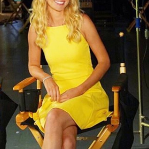 Yellow Fit and Flare Dress - Picture 1 of 4